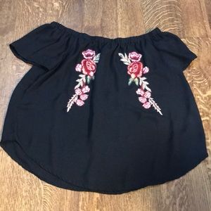 Black Off The Shoulder Top